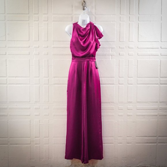 INC International Concepts Pants - I.N.C Draped Neck Wide Leg Jumpsuit, 8